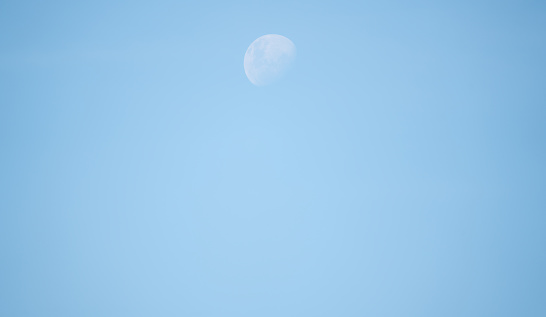 The moon, as seen on a bright clear day.