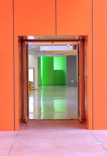 Orange  building and  door