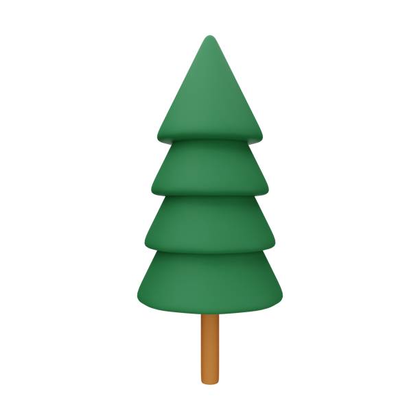 istock Green Tree 3D Illustration Isolated on White Background 1695382823