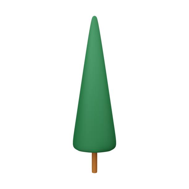 istock Green Tree 3D Illustration Isolated on White Background 1695383380