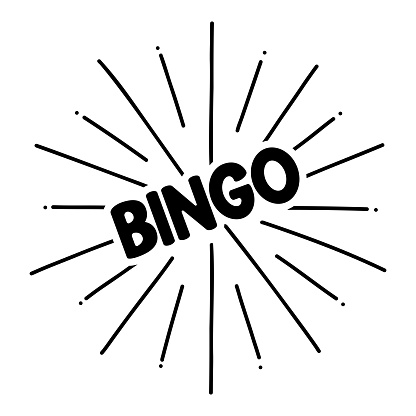 BINGO! Hand Drawn Vector Lettering. Game, Casino, Lottery, Card Game, Success