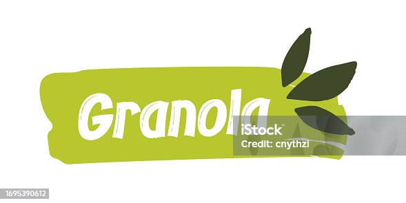 istock Granola Badge Design. Organic Product, Healthy Lifestyle 1695390612