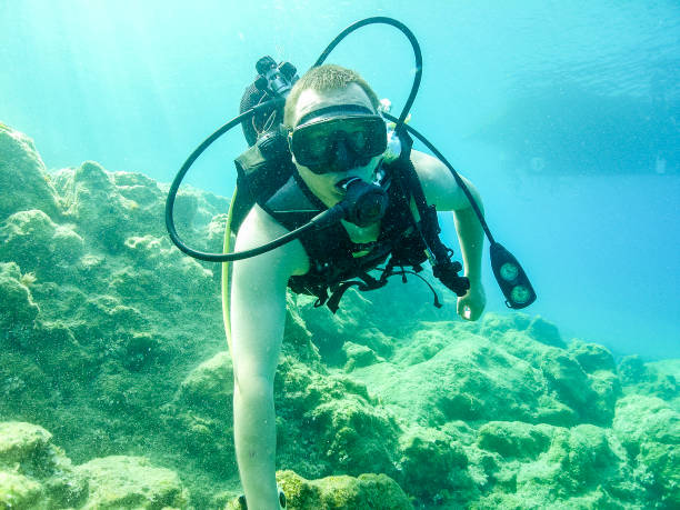 istock A man scuba diving on the sea floor 1695393053