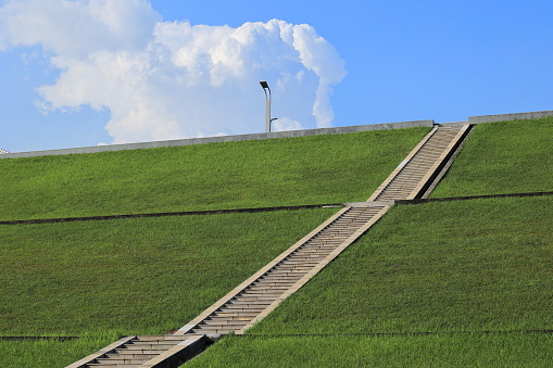 Field of grass and perfect sky