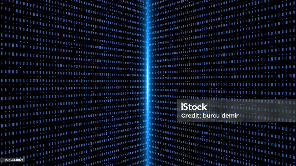 Digital Binary Code Background Stock Photo - Download Image Now ...