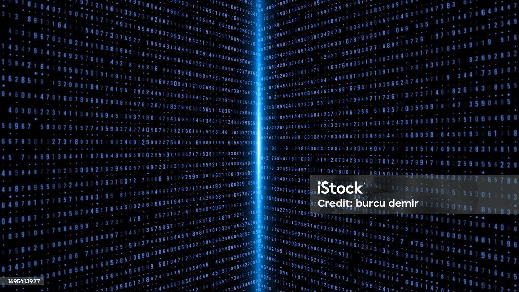 Digital Binary Code Background Loop Stock Photo - Download Image Now ...