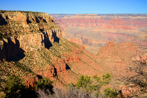 Blue Sky Day Late afternoon in the Grand Canyon Arizona