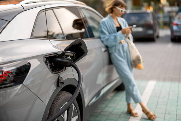 istock Electric car charging outdoors 1695444230