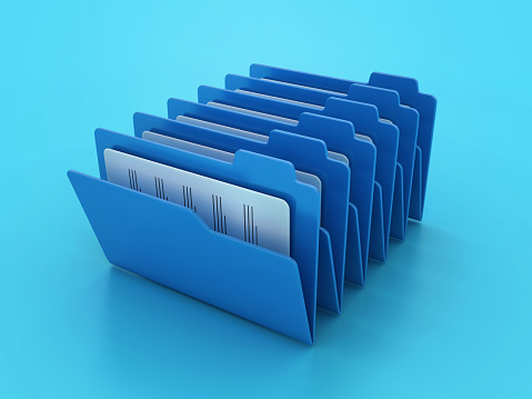 Computer Folders - Color Background - 3D Rendering
