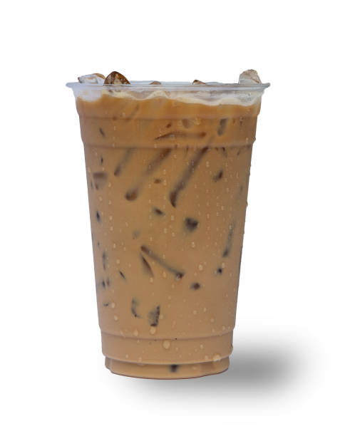 istock Iced coffee or caffe latte in takeaway cup including clipping path 1695489735