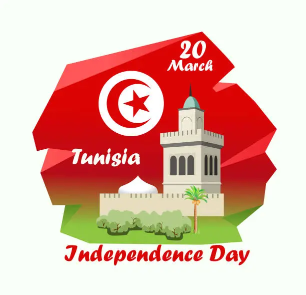 Vector illustration of Tunisia day