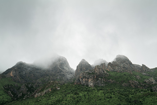 beautiful mountain on summer time