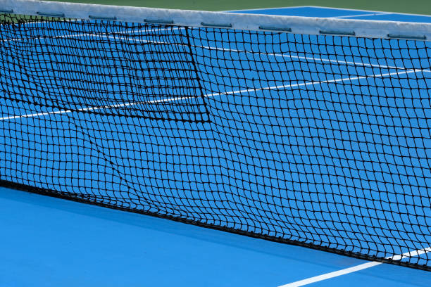 istock tennis net on tennis court 1695532449