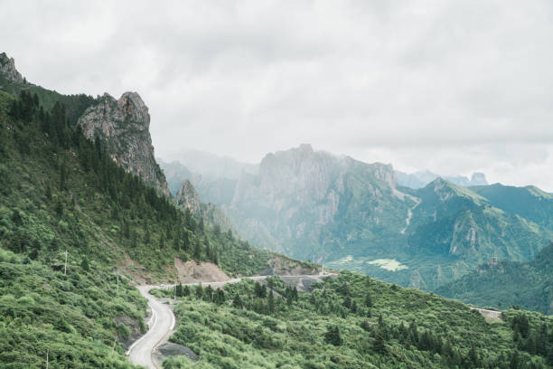 Road at Zhagana Stone Mountain(扎尕那), China