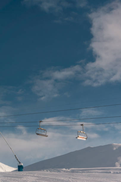 rope cableway at winter hill, travel scene