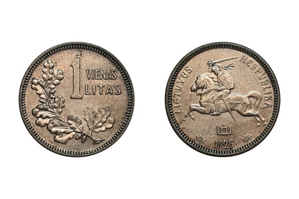 1 Litas 1925. Lithuania coin. Obverse National arms and date. Reverse
