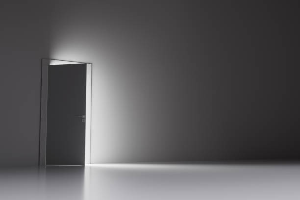 istock Open Door and Glowing Light 3D Illustration 1695572643