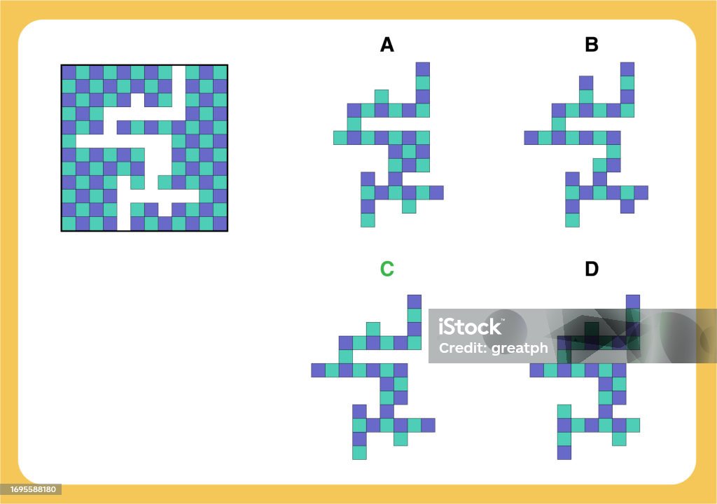 Abstract Shape Questions Missing Shape Iq Abstract Reasoning Test Stock Illustration - Download ...