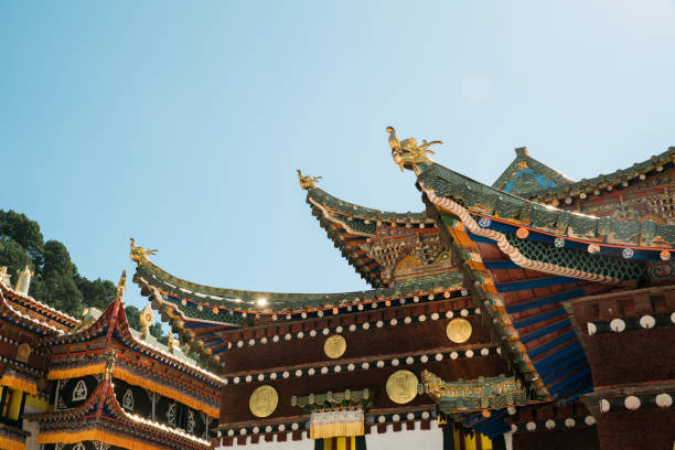 Magnificent palace in Langmu Temple in China