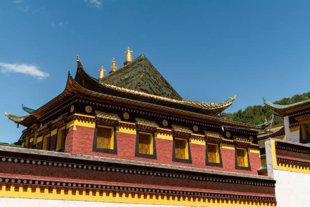 Tibet temple roof and wall