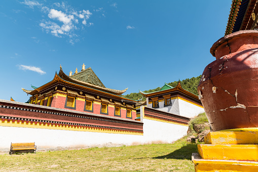 Magnificent palace in Langmu Temple in China