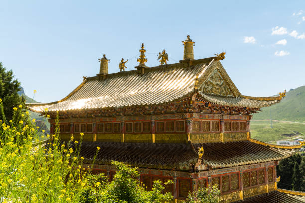 Magnificent palace in Langmu Temple in China
