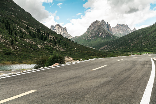 Mountain road at Lianbaoyeze(莲宝叶则), China