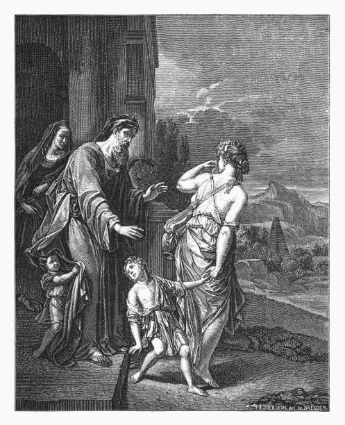 istock Expulsion of Hagar and Ishmael, painted by Adriaen van der Werff 1695623505