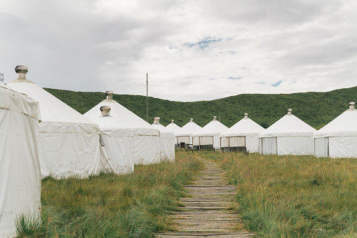 Yurts in camp