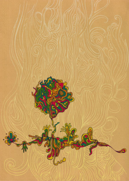 summer trip pen and ink composition legacy concept stock illustrations