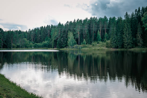 istock Beautiful forest lake in Russia. 1695756834