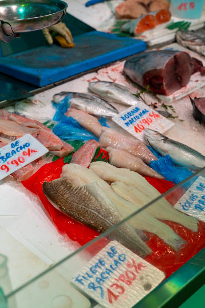 istock Fresh seafood  at the fish market 1695780226