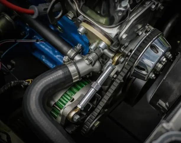 Alternator on a car engine