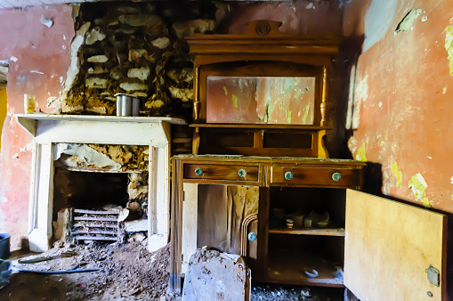 Old kitchen in an abandoned home.