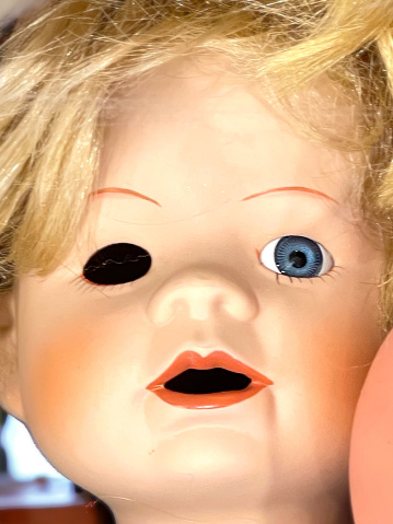 Scary Doll Face Close Up