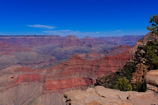 Looking out over the Grand Canyon, Arizona.