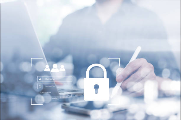 istock Cyber security and Security password login online concept  Hands typing and entering username and password of social media, log in with smartphone to an online bank account, data protection hacker 1695904760