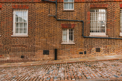Classic architectural wall in London street