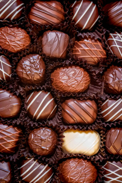 Chocolate Candies Close-up 3 stock photo