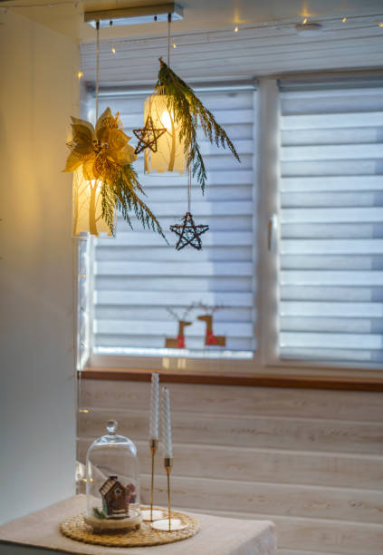istock Cozy bright kitchen decorated for the new year 1696194893