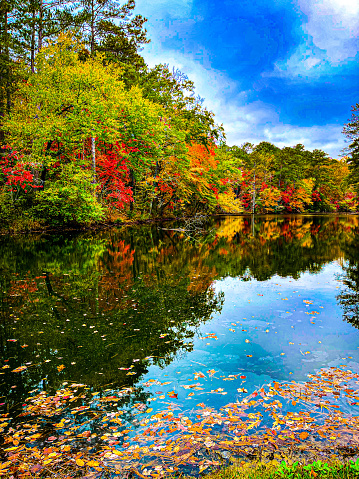 Autumn foliage in Helen, GA
