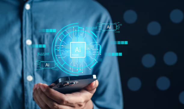 istock Businessman using ai technology. chat bot with AI Artificial Intelligence generate. Futuristic technology, robot in online system. Business in future to invest and develop corporate concept. 1696389622