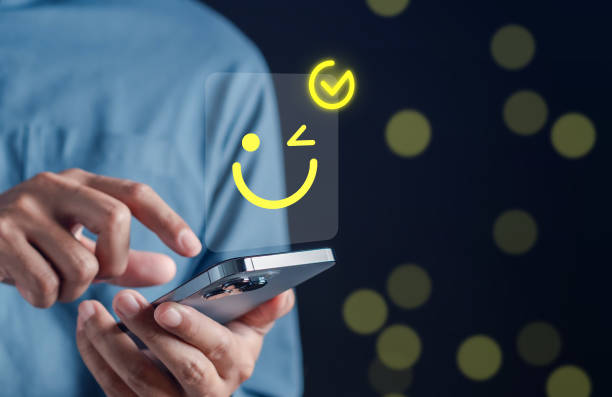 Experience of Customer and User give rating on online service on application smartphone, Satisfaction feedback and review give best quality good product survey ranking in top online business.