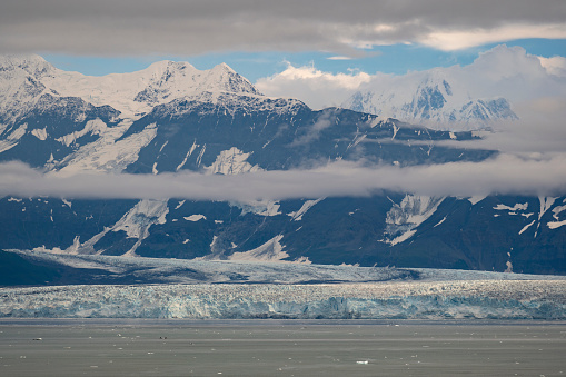 Top travel destinations in Alaska. Vast glaciers in Alaska.