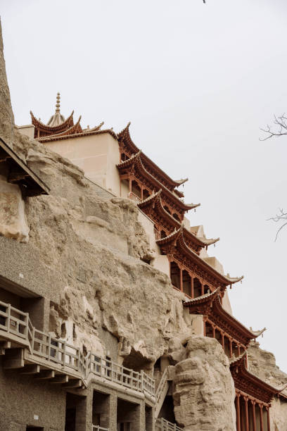 Mogao Caves, Dunhuang, Jiuquan, Silk road, Gansu province, China stock photo