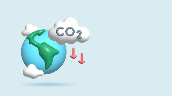 Global warming icon. 3d illustration of global warming