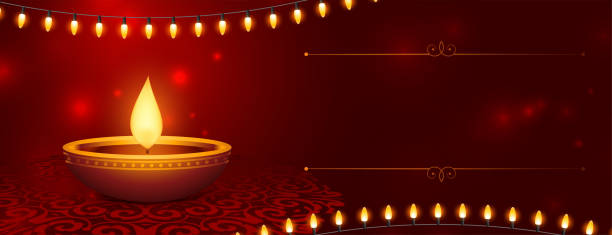 istock traditional shubh deepavali banner with text space and glowing diya 1696518782