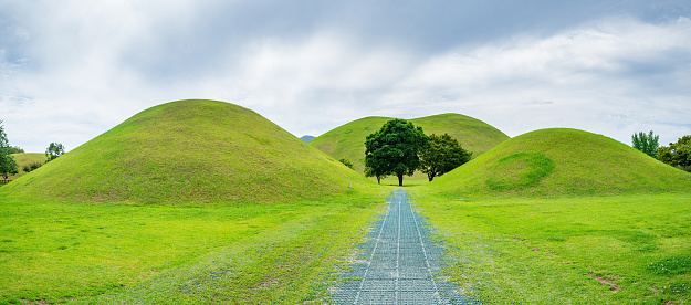 Cheonmachong  park is where korean royalty are buried, Gyeongju