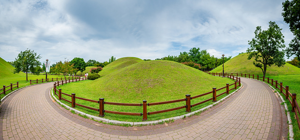 Cheonmachong  park is where korean royalty are buried, Gyeongju