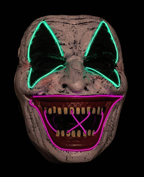 istock Halloween Led Clown Mask Glowing in the Dark 1696537357